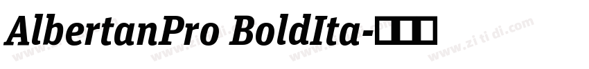 AlbertanPro BoldIta字体转换